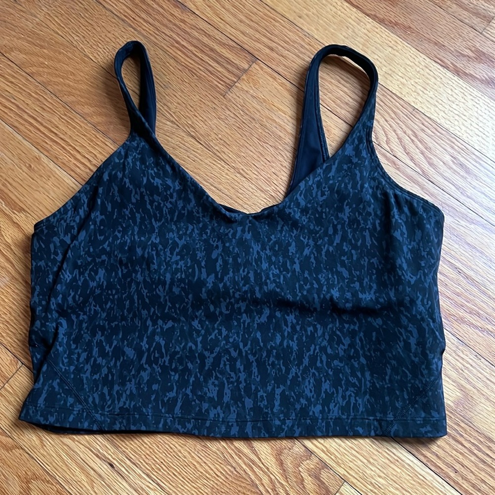 lululemon athletica Black Printed Tank Top